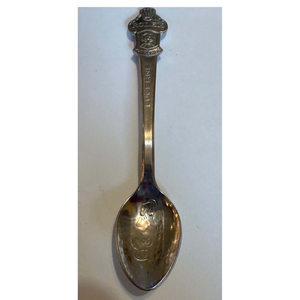 Vintage Rolex Bucherer of Switzerland Lucerne Souvenir Spoon Silver Tone 4.25"‎